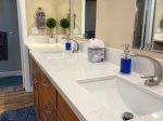 Renovated Faucet and Bathroom Counter.